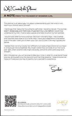 Haircare Routine Planner