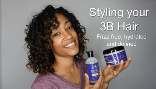 Styling type 3B hair to keep it hydrated and defined without the frizz.