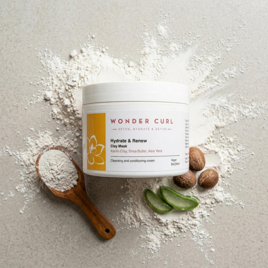 Hydrate & Renew Kaolin Clay Cleanser Conditioner with Aloe Vera Shea Butter and Natural Oils