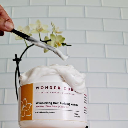Vanilla Scent Moisturizing Hair Pudding with Shea Butter, Aloe Vera and Castor Oil