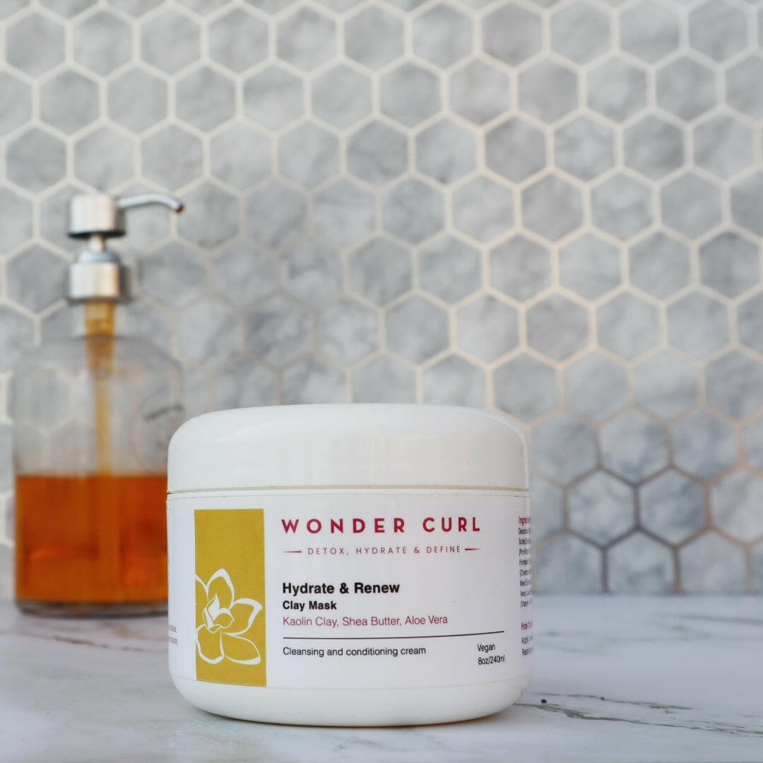 Hydrate & Renew Kaolin Clay Cleanser Conditioner with Aloe Vera Shea Butter and Natural Oils