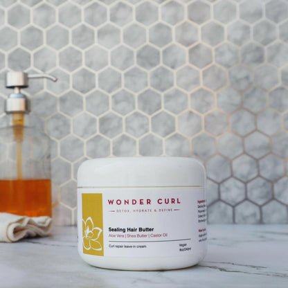 Sealing Hair Butter - Shea Butter with Aloe Vera and Castor Oil