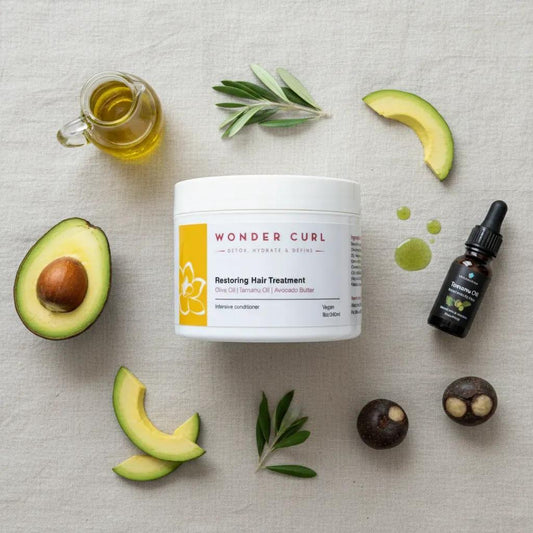 Restoring Hair Treatment with Avocado Butter, Olive Oil and Tamanu Oil