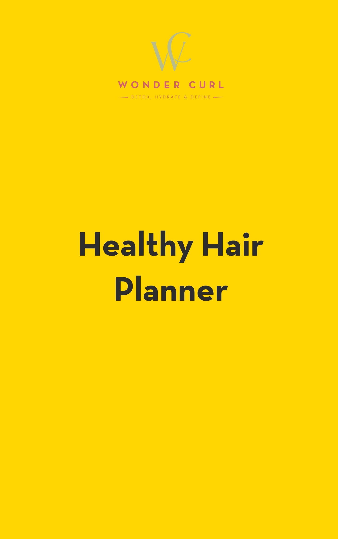 Healthy Hair Planner Digital Download