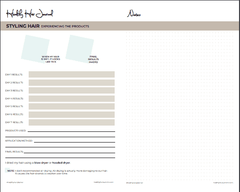 Healthy Hair Planner